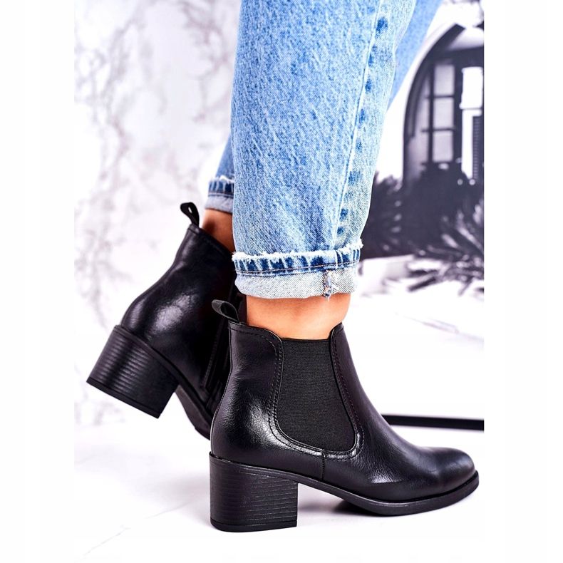 J. Star Damen Warme Stiefel Jodhpur Stiefel On Heel Schwarz Forevermore 3