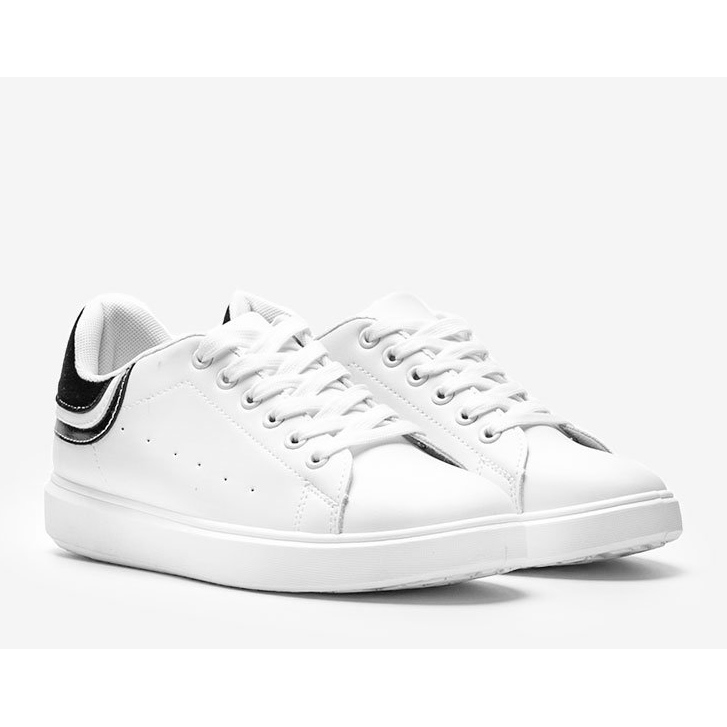 Schwarze Makaila Damen-Sneaker in Weiß 1