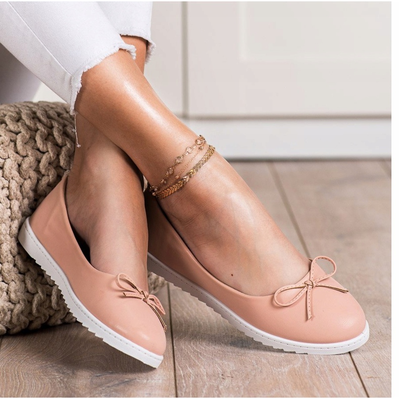 Diamantique Modische Ballerinas mit Öko-Leder rosa 1