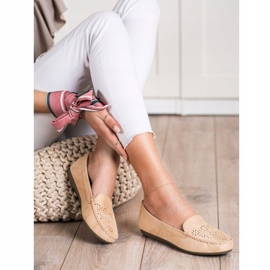 Best Shoes Loafer mit durchbrochenem Muster beige 1