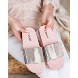 Seastar Hausschuhe mit Kristallen rosa 2