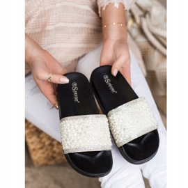 Seastar Elegante Hausschuhe mit Perlen schwarz 2