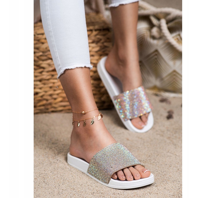 Seastar Hausschuhe mit Kristallen weiß 1