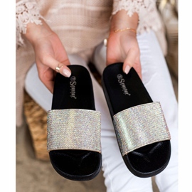 Seastar Hausschuhe mit Kristallen schwarz silber- 1