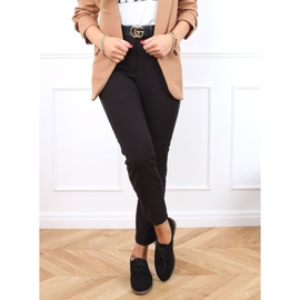 Schwarze Loafer mit Schnürung G325 Schwarz 1