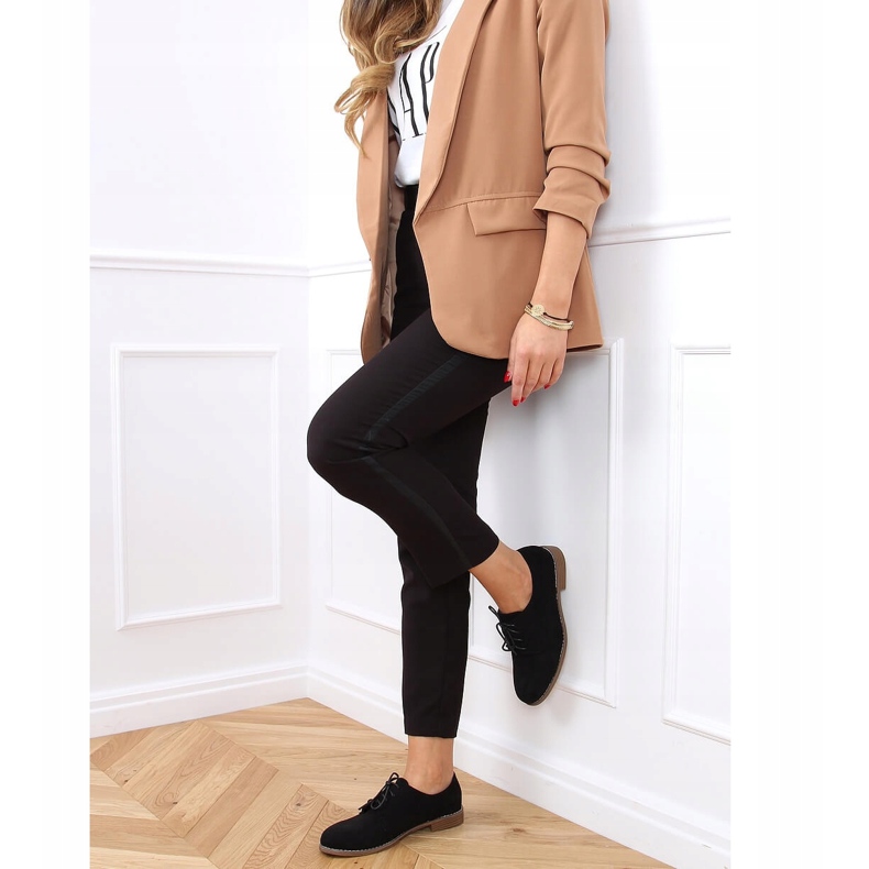 Schwarze Loafer mit Schnürung G325 Schwarz 2