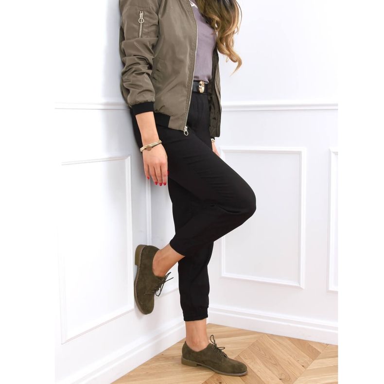 Grüne Loafer zum Schnüren G325 Grün 2