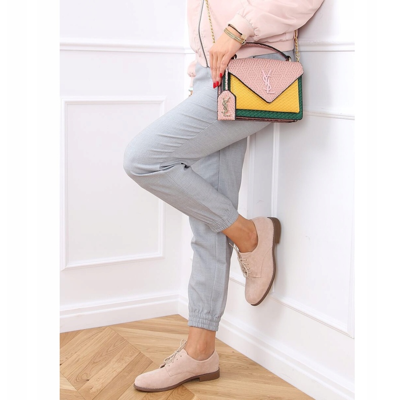 Pink G325 Pinke Loafer mit Schnürung rosa 1