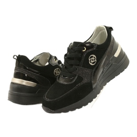 Evento Damen-Sneaker aus Leder mit Keilabsatz 21PB08-3954 Schwarz 2