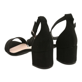 Evento Schwarze klassische High Heel Sandalen 20SD98-1618 4