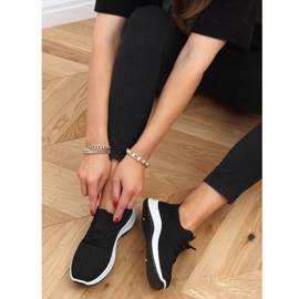 Schwarz BL1817-SP Schwarze Socken Sportschuhe 1