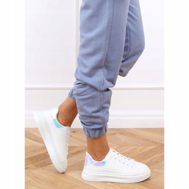 Weiße Damen Sneakers A88-63 Silber 1