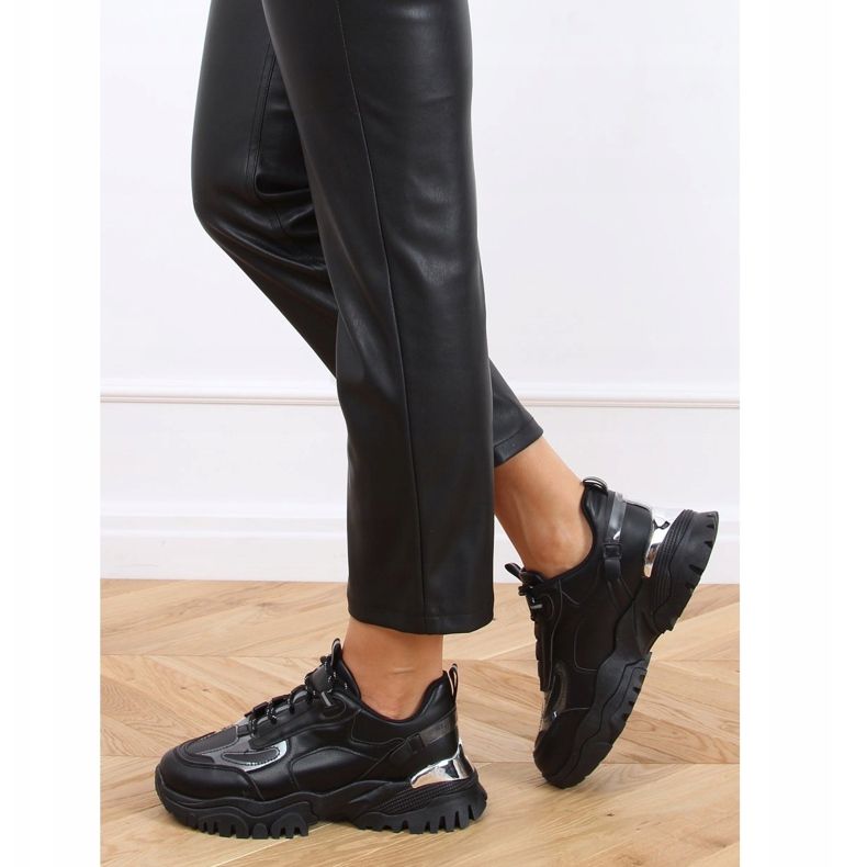 Schwarz 9931 Schwarze Sportschuhe 1