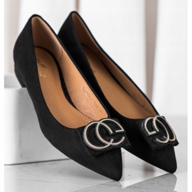 Fama Elegante Ballerina mit Ornament schwarz 1