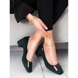 Pumps auf niedrigem Absatz Sergio Leone grün 1