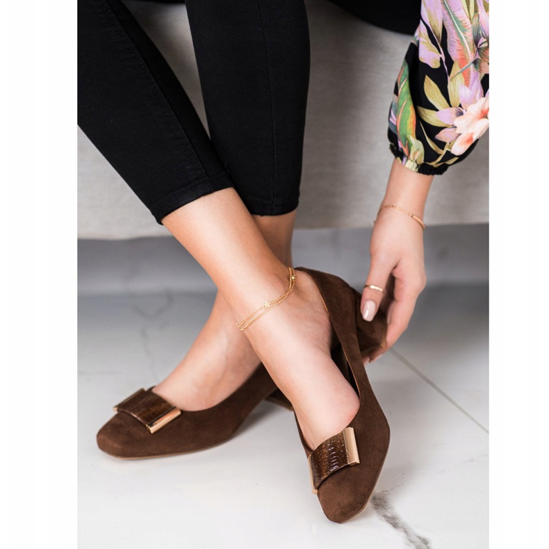 Pumps auf niedrigem Absatz Sergio Leone braun 2