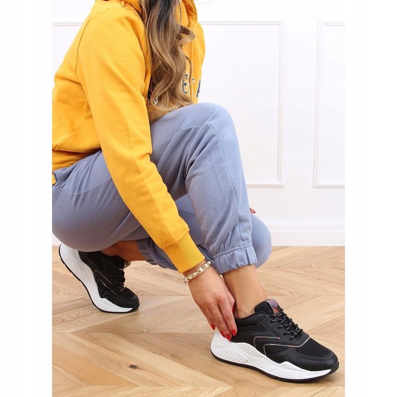 Schwarz GB-003 Schwarze Sportschuhe 1