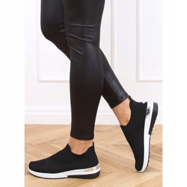 Schwarz G-362 Schwarze Socken Sportschuhe 2