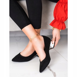 Filippo Schwarze Pumps mit goldenem Absatz 1