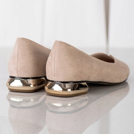 Pumps mit goldenem Absatz VINCEZA beige 1