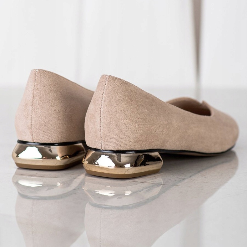 Pumps mit goldenem Absatz VINCEZA beige 1