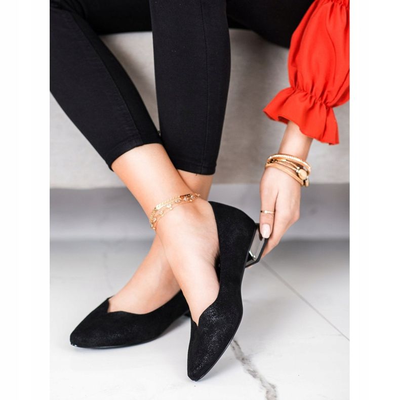 Pumps mit silbernem Absatz VINCEZA schwarz 1