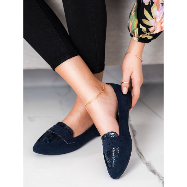 Small Swan Navy Lordsy Schlangen-Print marineblau 1