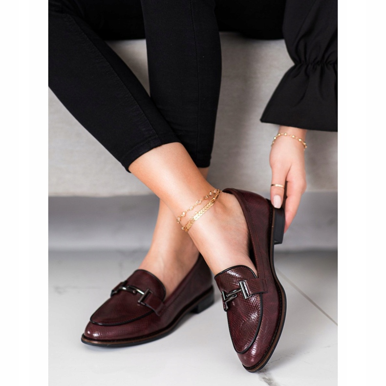 Sergio Leone Schuhe mit Schlangenmuster rot 1