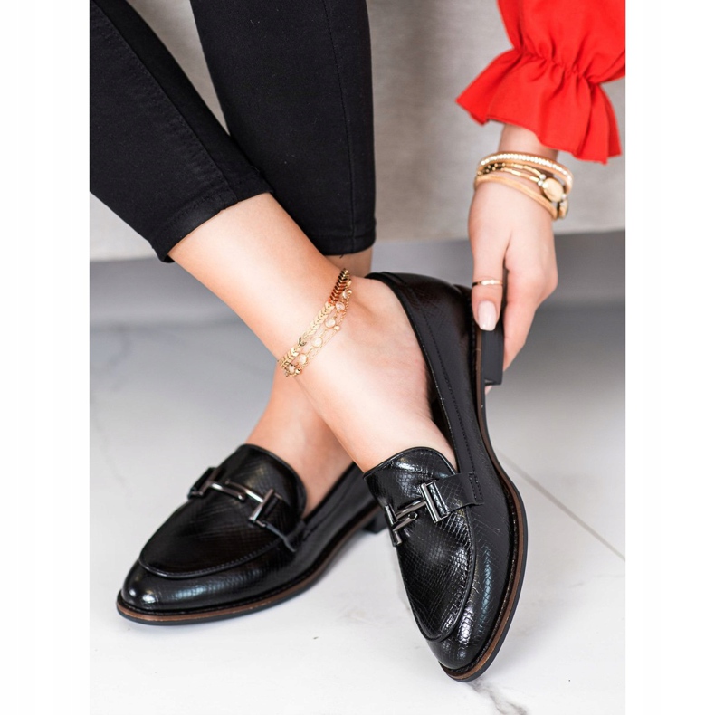 Sergio Leone Schuhe mit Schlangenmuster schwarz 1