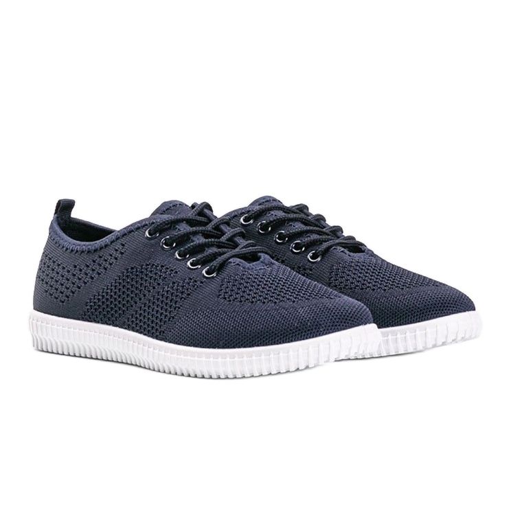 Maci marineblaue durchbrochene Sneakers 1
