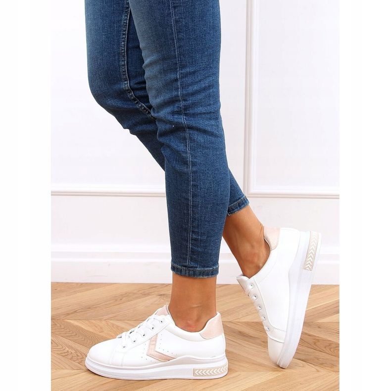 Weiße Damen Sneaker CC-40 Pink rosa 2