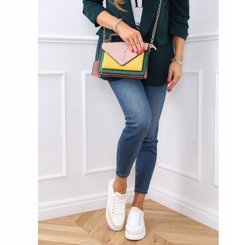 Weiße Damen-Sneaker 6110 Beige 2