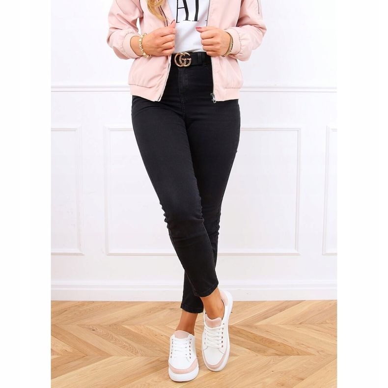 Weiße Damen-Sneakers 6110 Pink 2