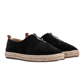 Schwarze Espadrilles mit Jaiden-Reißverschluss 1