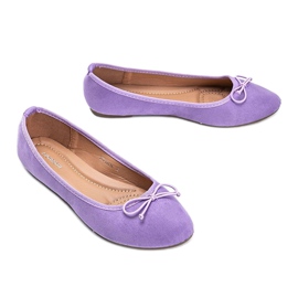 Lila Aiyana Ballerinas aus Öko-Wildleder 1