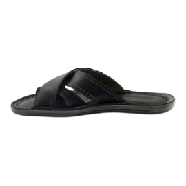 Herren-Leder-Flip-Flops Badura 2893 schwarz rot 2