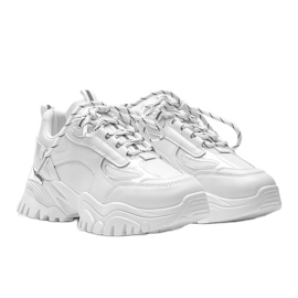 Weiße Sneaker mit metallischen Ansley-Einsätzen 1