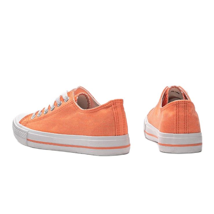 Orange glänzende Cora Sneakers 1