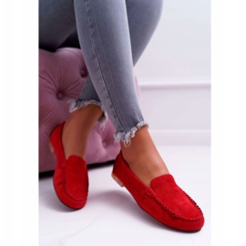 Damen Wildleder Loafer Sergio Leone 722 rot 3