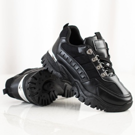 SHELOVET Schwarze Turnschuhe 1