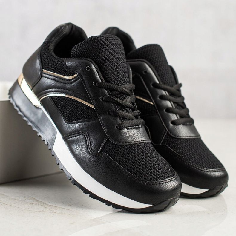 SHELOVET Stylische Sneaker für den Frühling schwarz 1