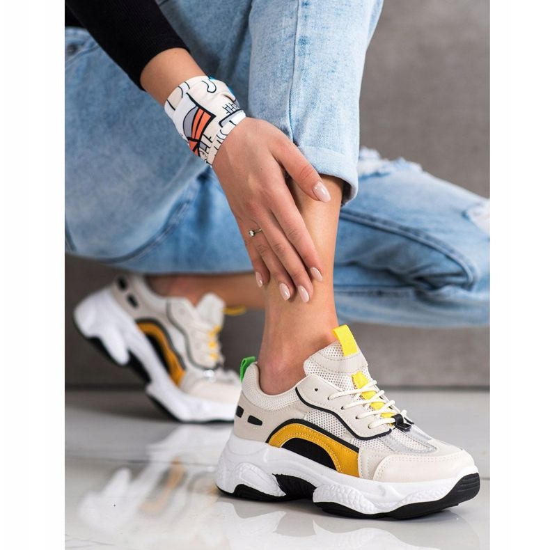 SHELOVET Seakersy-Mode beige mehrfarbig 1