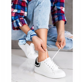 SHELOVET Sneakers mit schwarzem Einsatz weiß 1