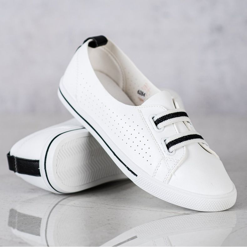 SHELOVET Slip-on niedrige Sneakers weiß 1