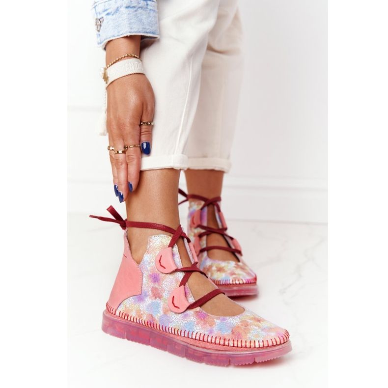 Damen Lederstiefel Maciejka Pink 04457-15 rosa mehrfarbig 1