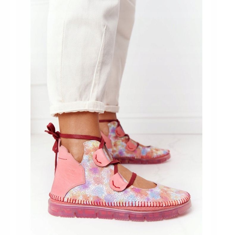 Damen Lederstiefel Maciejka Pink 04457-15 rosa mehrfarbig 2