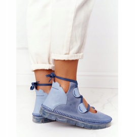 Damen Lederstiefel Maciejka Blau 04457-06 mehrfarbig 2