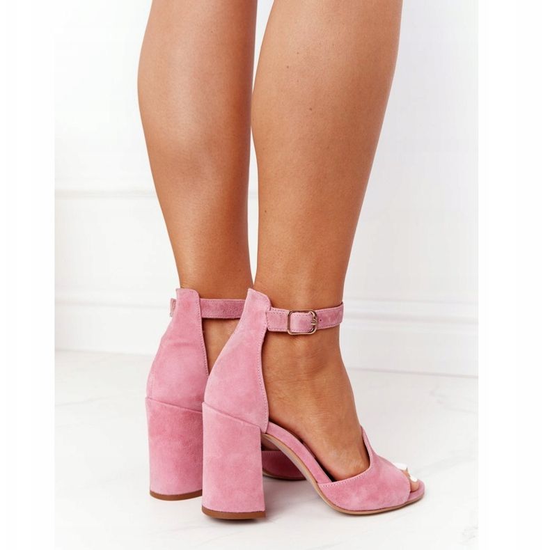 PV3 Velours-Sandalen mit Absatz Rosa Visconi 4361537 2