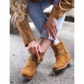 Cm Paris Braune Cowgirls auf einem Keil gelb 2