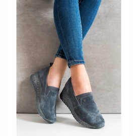 Filippo Brokatschuhe aus Leder grau 1